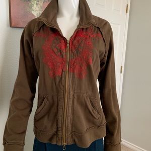JWLA by Johnny Was Double Zip Embroidered Jacket